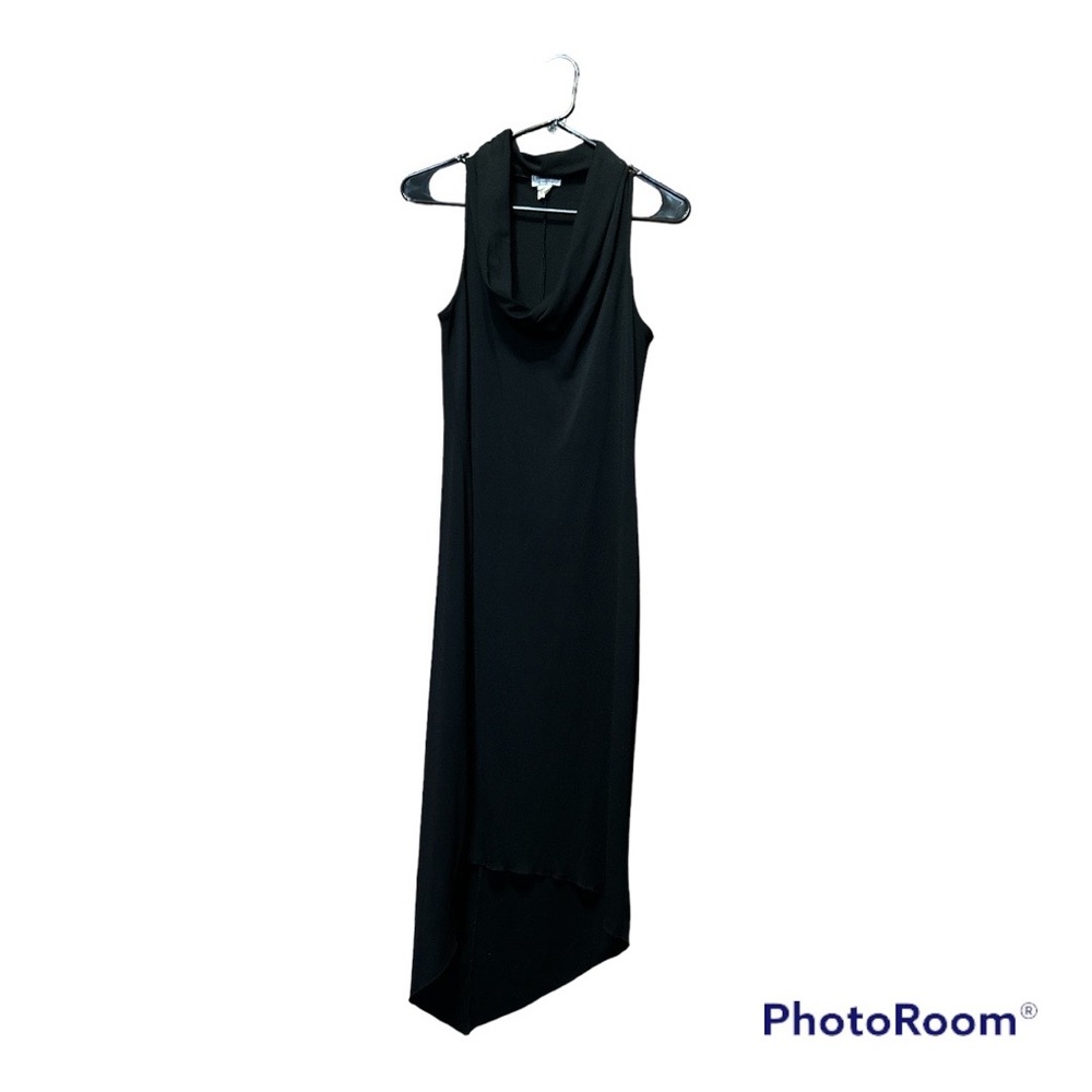 Studio soleil evening dress hi-lo raw hem cowl neck large